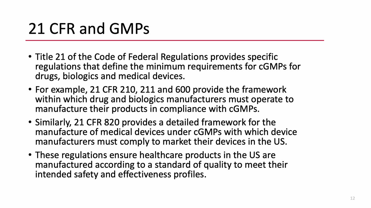 Regulatory Affairs and Quality Assurance - US Current Good Manufacturing Practices (cGMP) and CMC for pharmaceutical products. Peivand Pirouzi, Ph.D.