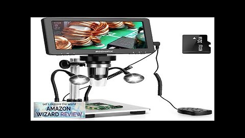 7" LCD Digital Microscope 1200X for Adults12MP 1080P Solding USB Microscope Review