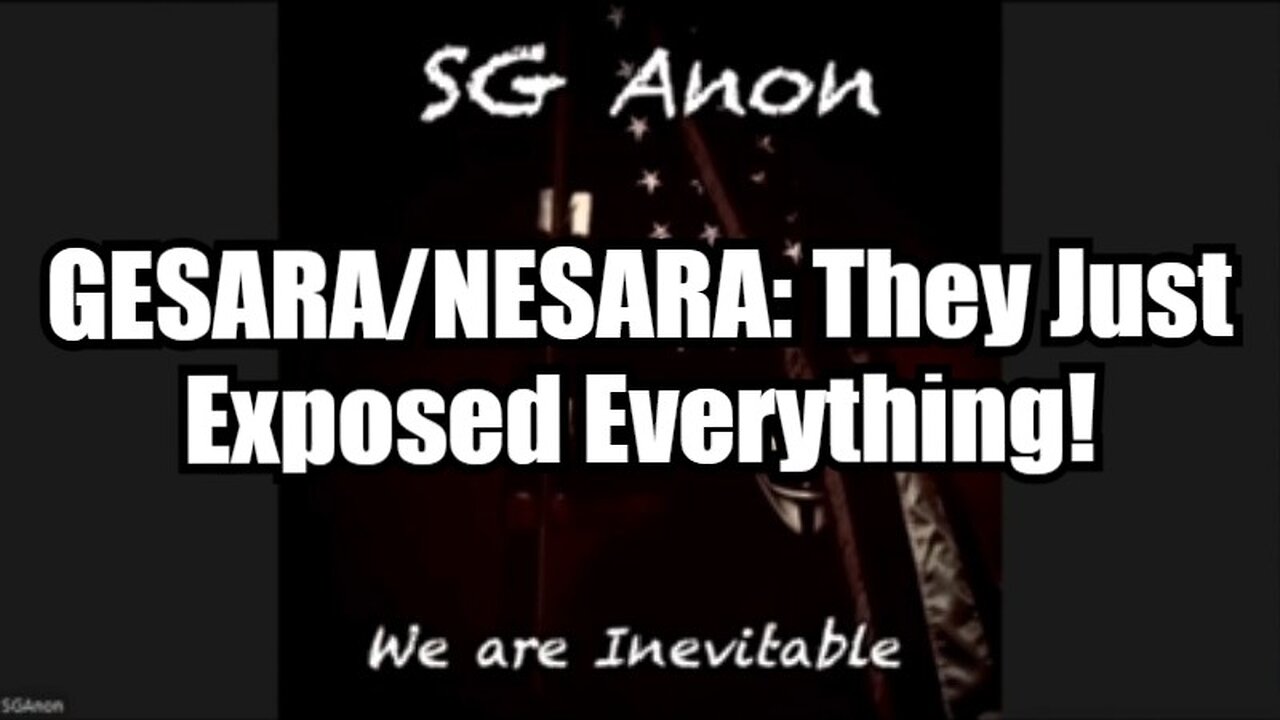 SG Anon: GESARA/NESARA: They Just Exposed Everything!