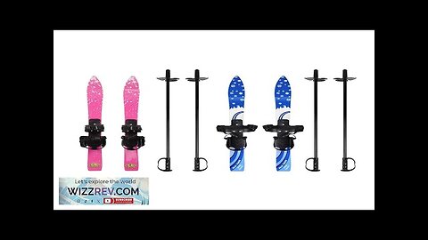 Short Skis for Snow and Poles Snow Board Outdoor Ice Skates Winter Review