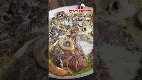 How to Make Tender Beef Shanks in White Cream Mushroom Sauce! Ultimate Comfort Food