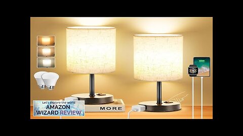 ZJOJO Table Lamp for Bedroom Set of 2 Bedside Small Lamps Review