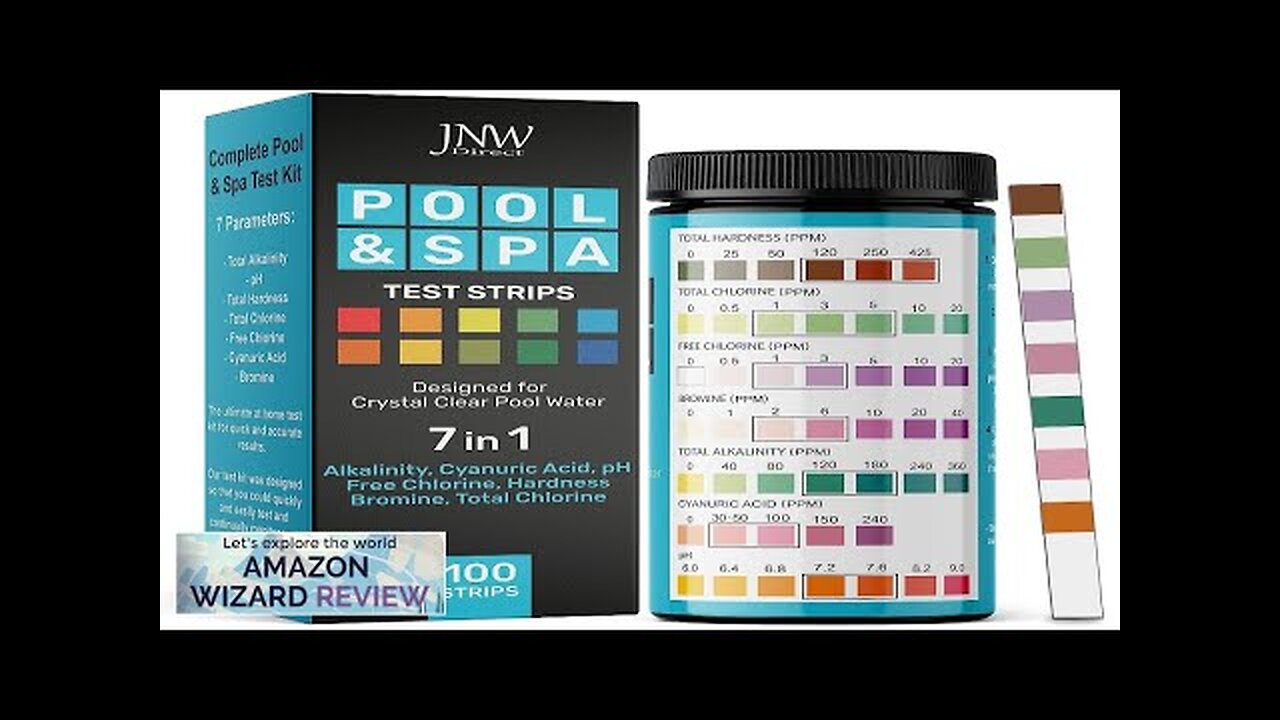 7-Way Pool Test Strips 100 Quick & Accurate Pool and Spa Test Review