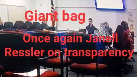 Janell Ressler and her giant 🎒 Bag once again break the Pennsylvania Sunshine Act law.