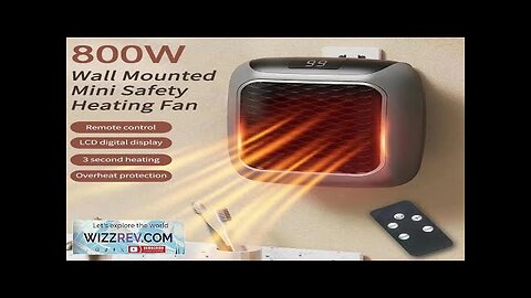 800W Mini Heater for Home Small Bathroom Heating Fans Wall Mounted PTC Review