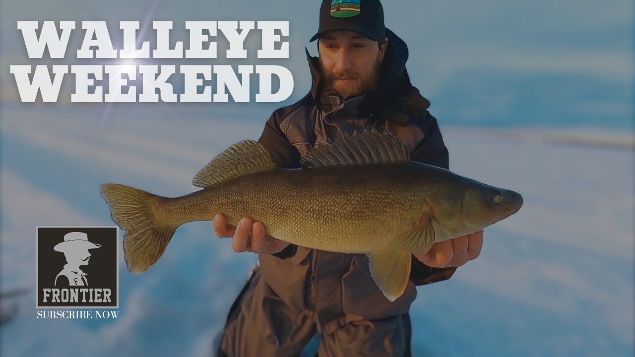 BIG Walleye Ice Fishing -30℃ Saskatchewan