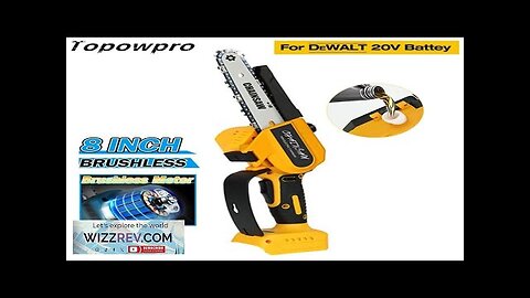 8 Inch Brushless Chainsaw For DeWALT 18/20V Battery Cordless Electric Chain Saw Review