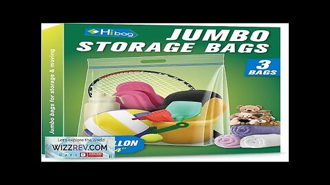 HIBAG 25 Gallon Jumbo Storage Bags 35” x 24” Resealable Clear Bags Review