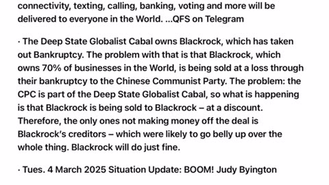 Situation Update- Us Considered Center Of Blackmail, Child Sex Trafficking & Adrenochrome. MAR 6