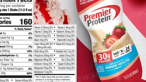 Premier Protein Liquid Protein Shake -24 Vitamins & Minerals/Nutrients to Support Immune Health