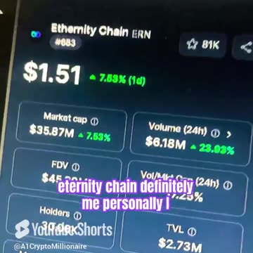ethernity chain crypto coin price prediction crypto news today! #fyp