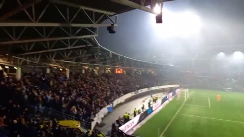 One of the most beautiful fireworks display in football. HJK Helsinki vs AS Roma. UEFA Europa League