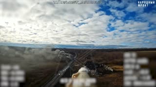 KVN Drone Burns a Ukrainian IFV in Kursk Region