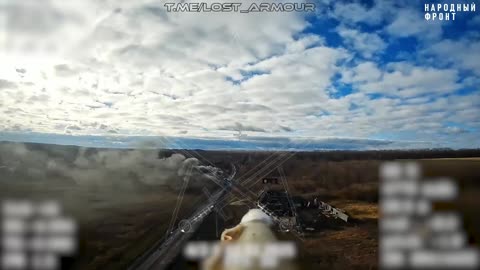 KVN Drone Burns a Ukrainian IFV in Kursk Region