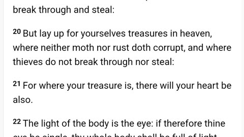 2/2 Matthew 6;19-33 But seek ye first the Kingdom of God and all these things shall be added unto U.