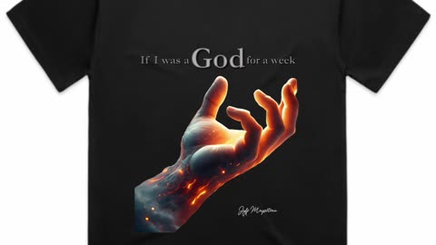 If I was a God for a week T-shirts available in our store