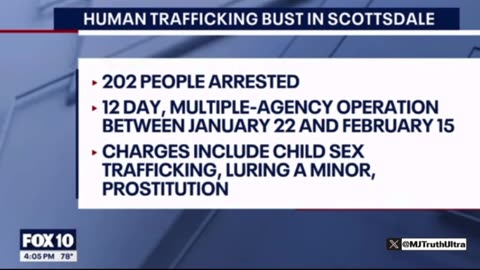 📍Arizona Hundreds arrested in Child Sex Trafficking Operation in Scottsdale