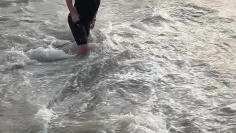 Man Slips On Wet Pavement And Falls Into Sea