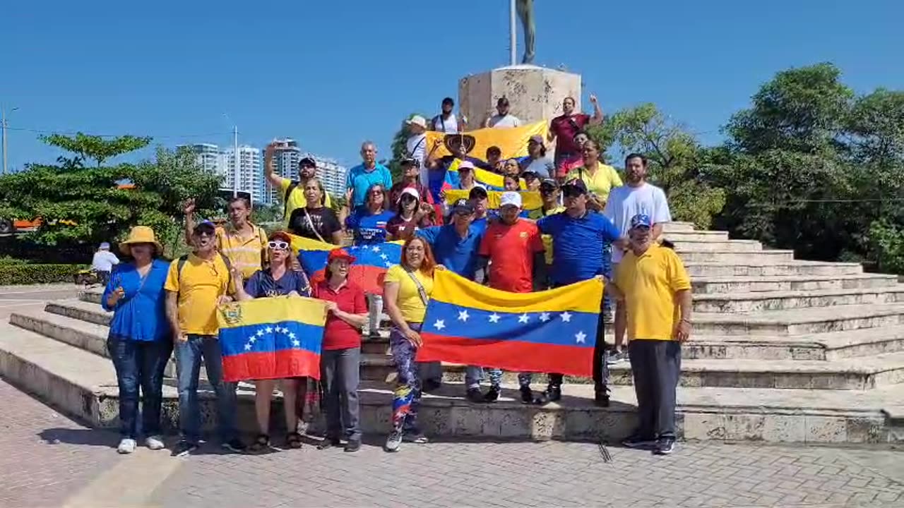 Protesta de venezolanos en Cartagena