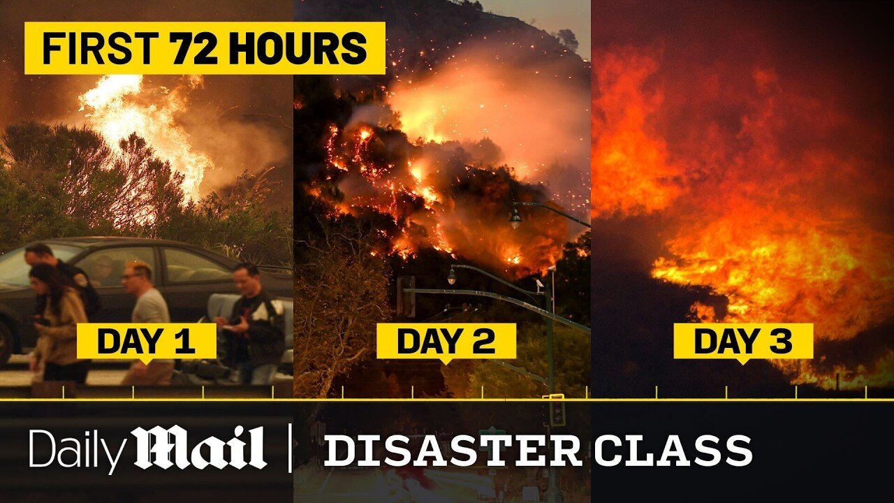 Complete Timeline of the First 72 Hours of LA Wildfires Devastation | Disaster Class | Daily Mail
