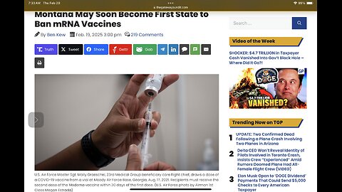 Montana May Soon Become First State to Ban mRNA Vaccines (Related links in description)