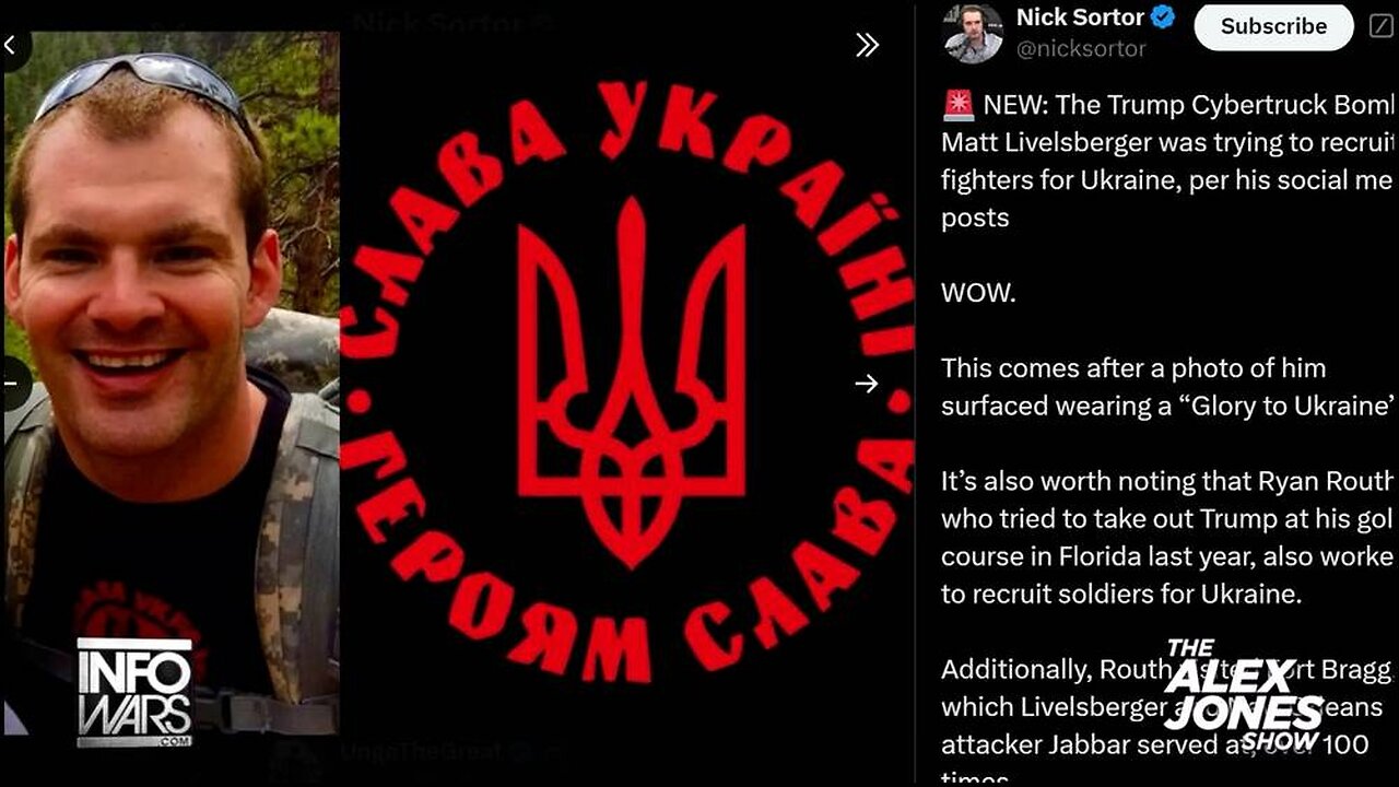 EXCLUSIVE: Trump Hotel Cybertruck Bomber Was Recruiting Fighters For Ukraine, Nick Sortor Reports