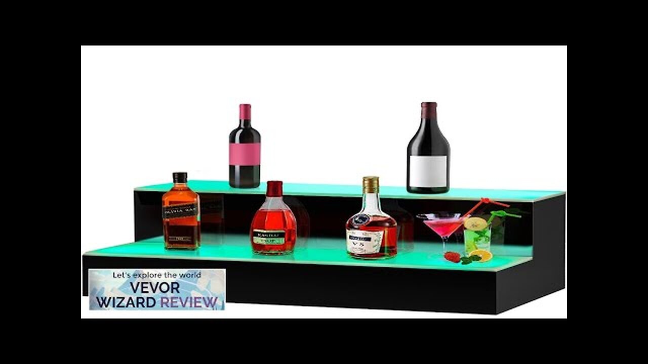 VEVOR LED Lighted Liquor Bottle Display Shelf 16-inch LED Bar Shelves Review