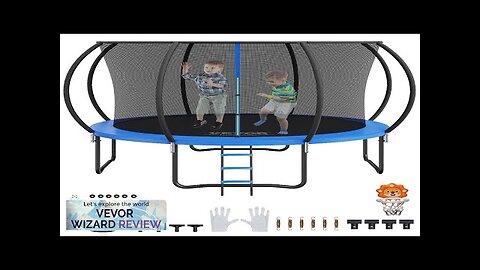 VEVOR 12FT Trampoline 400 lbs Trampoline with Enclosure Net Ladder and Curved Review