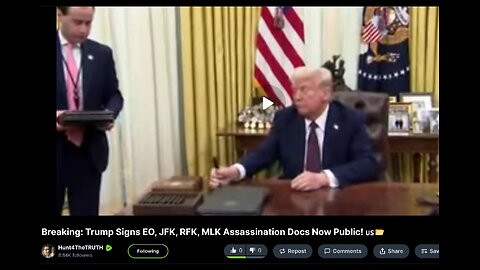 Breaking: Trump Signs EO, JFK, RFK, MLK Assassination Docs Now Public! 🇺🇸📂