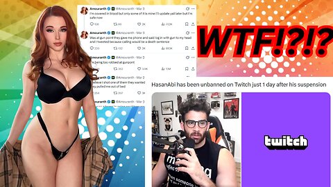 Hasan Piker unbanned from Twitch after 24 hrs, Amouranth Home invasion real?