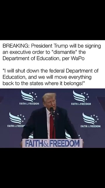 Captioned - President Trump signs an executive order to dismantle Dept of Education