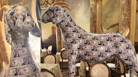 Golden-Hoofed Trump Cash Covered Goat Idol Displayed At Mar-a-Lago, Insights Into The Rising Beast Kingdom