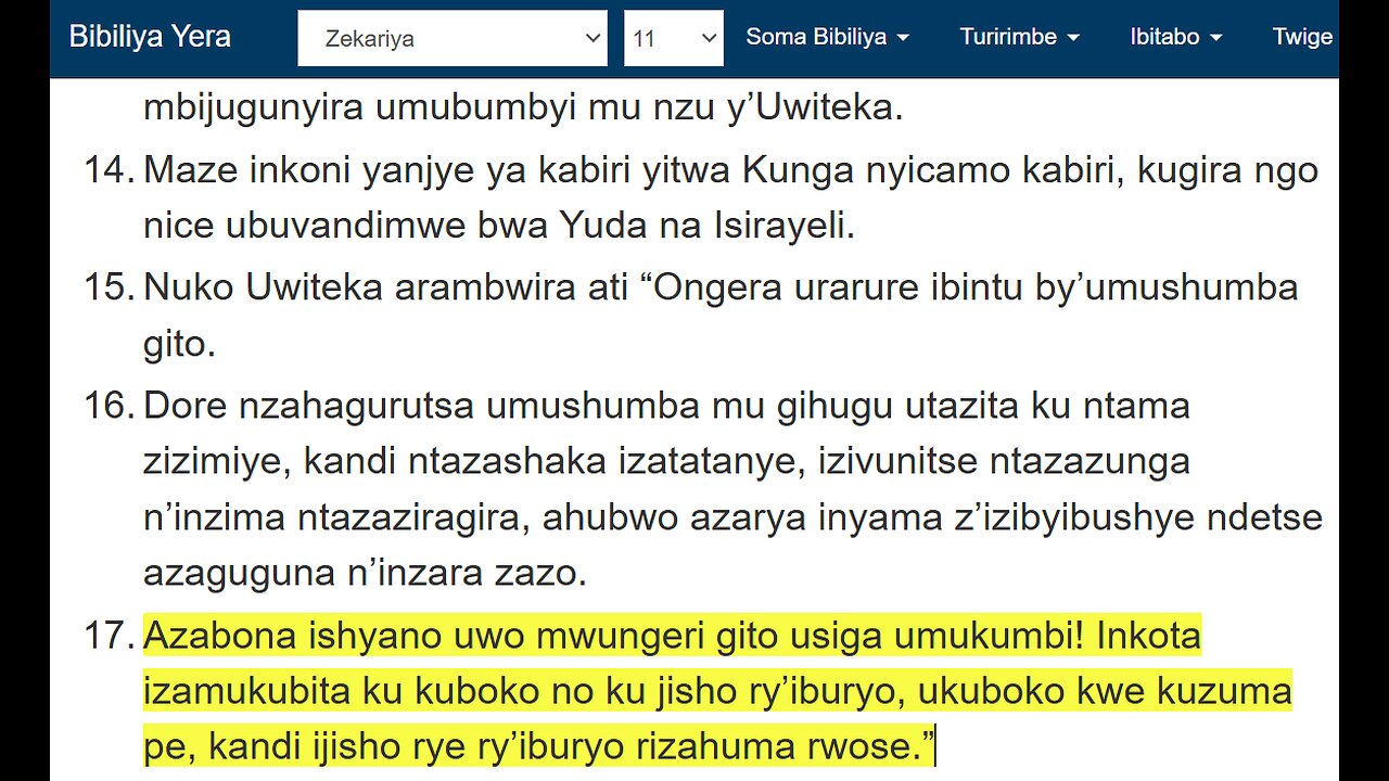 Itondere Ibi Bintu, Ahari Wabikoraga Utabizi