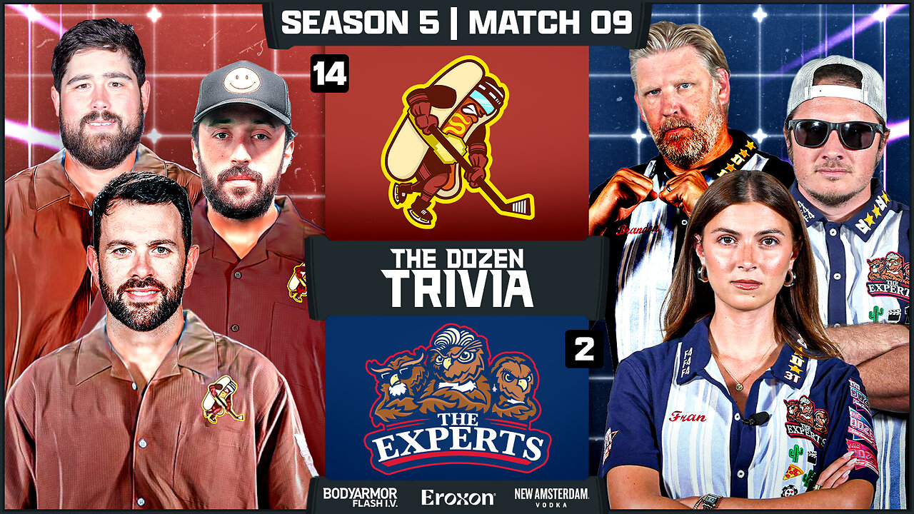 Fran, Brandon, PFT & Experts vs. Ice Dogs | Match 09, Season 5 - The Dozen Trivia League