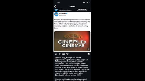 Cineplex fined is a bigly fail!