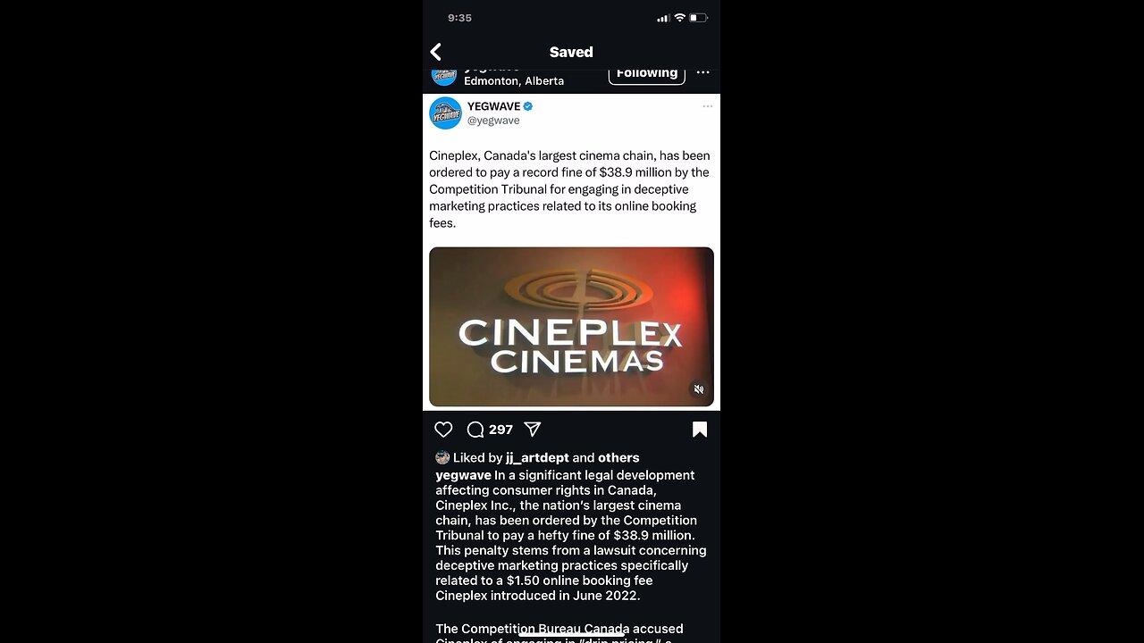 Cineplex fined is a bigly fail!