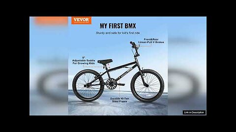 VEVOR 20-Inch BMX Bike Freestyle Bike Men Kids BMX Bicycle Hi-Ten Steel Review