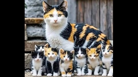 cats funny video with mother