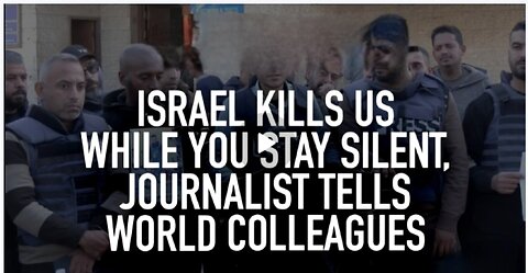 Israel kills us while you stay silent, journalist tells world colleagues