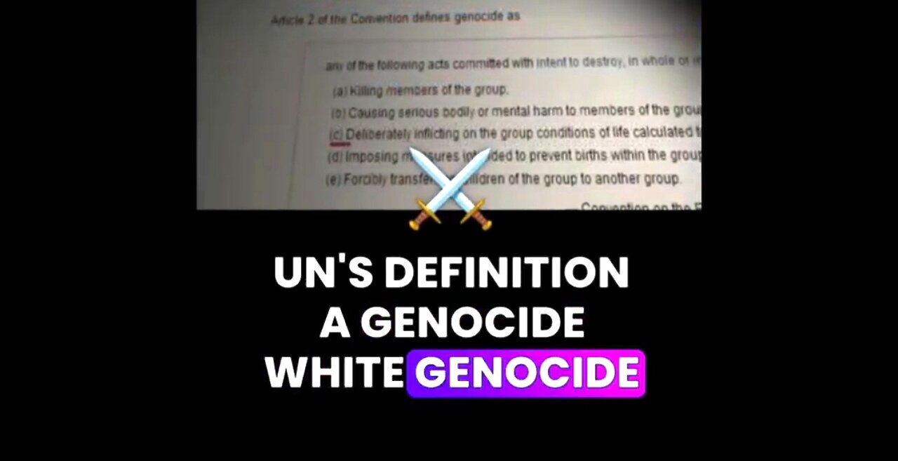 WHITE PEOPLE ARE BEING GENOCIDED THROUGHOUT WESTERN CIVILIZATION. 🔥