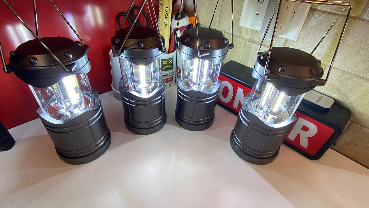 Lichamp LED Camping Lantern Battery Powered Flashlight Portable Collapsible Light Emergency Lamp