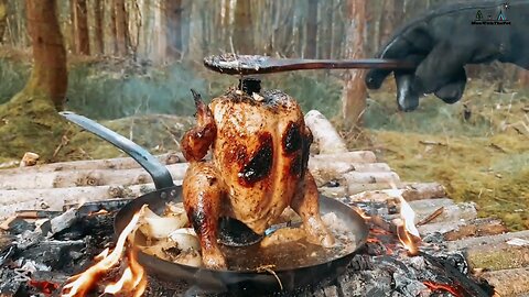 Forest Cooking Adventure: Delicious Chicken Recipe in the Wild