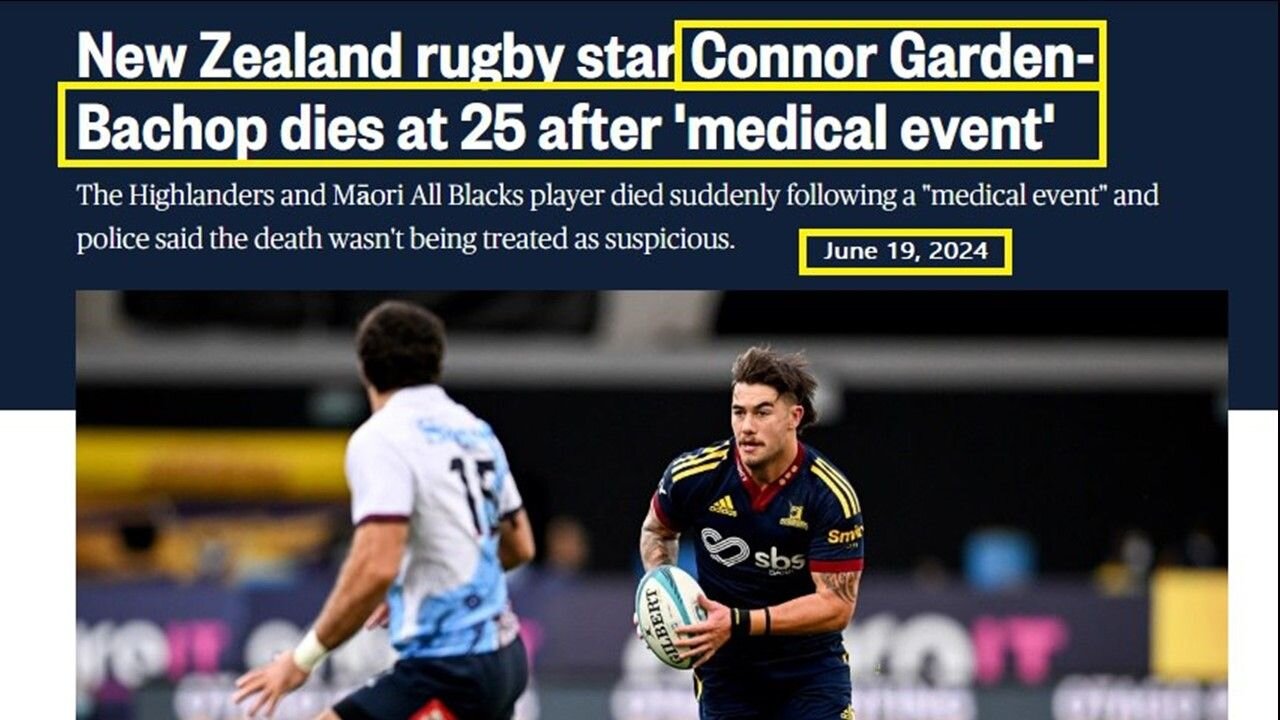 NZ Maori All Blacks Rugby Player Connor Garden-Bachop dies at 25 from 'medical event'
