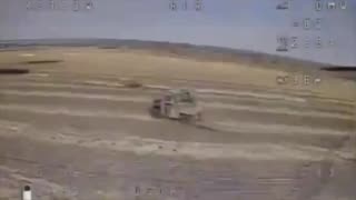 Multiple Drones Go After Single Russian Vehicle