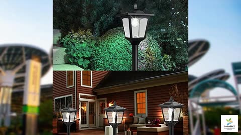 67" Solar Lamp Post Lights Outdoor 50 Lumens