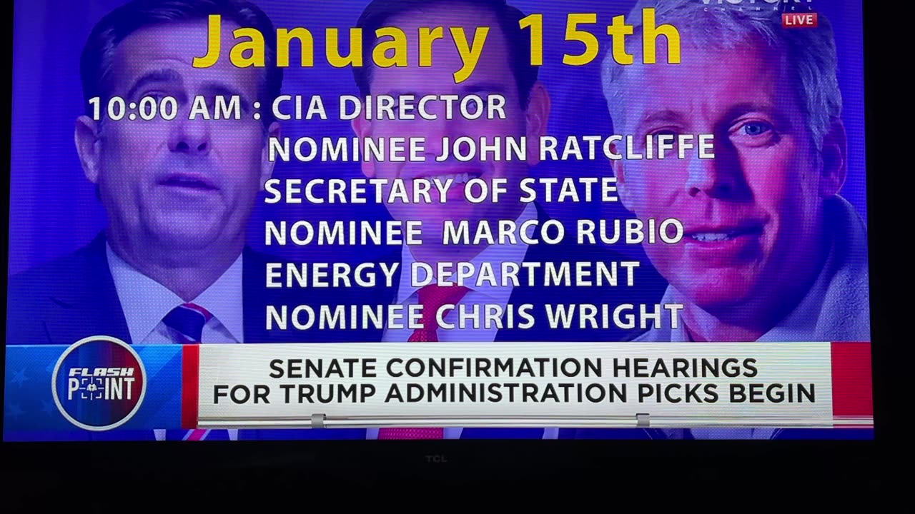 Trumps picks~ Senate confirmation hearings