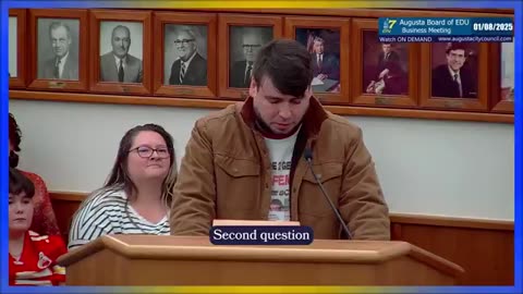 A man was arrested at the Augusta school board meeting in Maine for speaking past his...