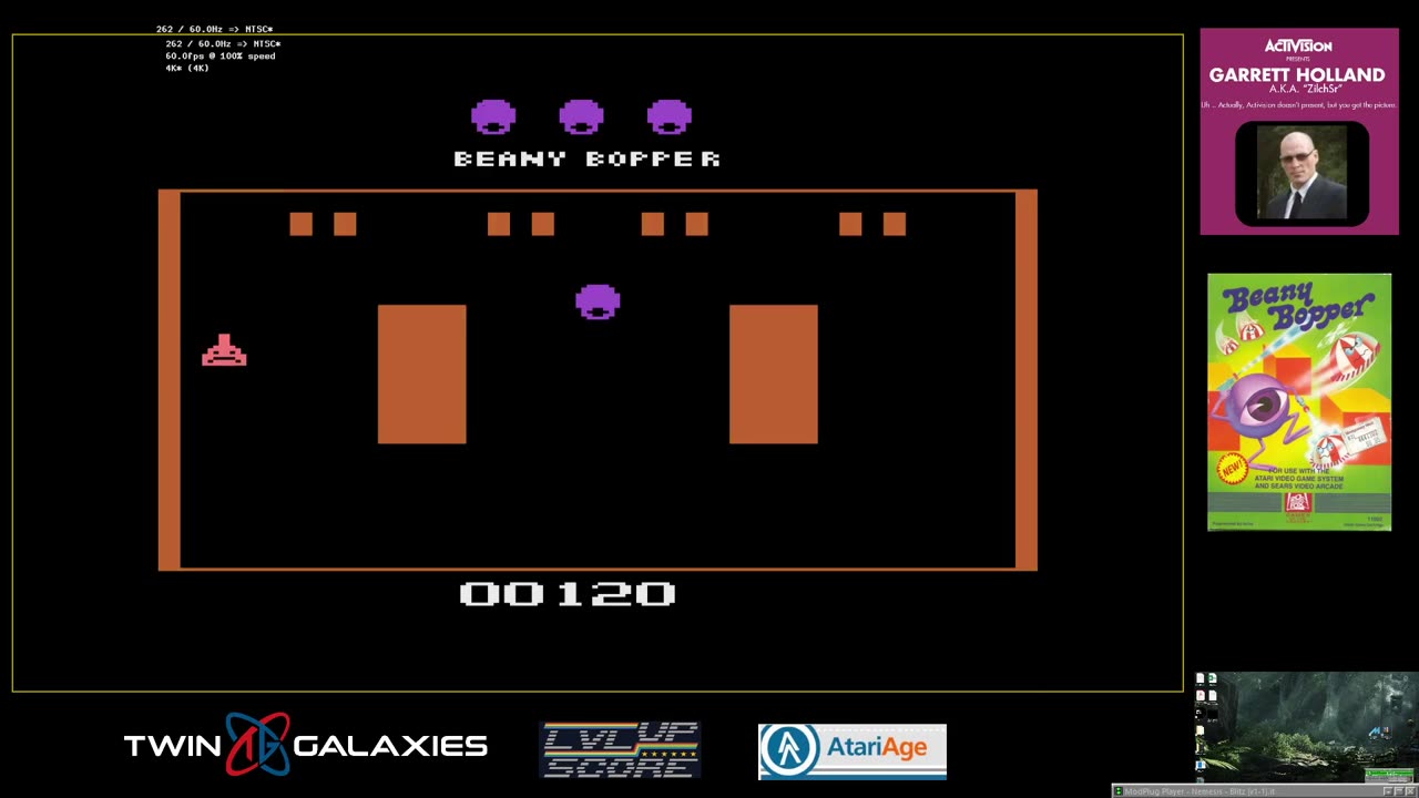 Atari 2600 EMU - Beany Bopper - Game 1 X/X - 136,700