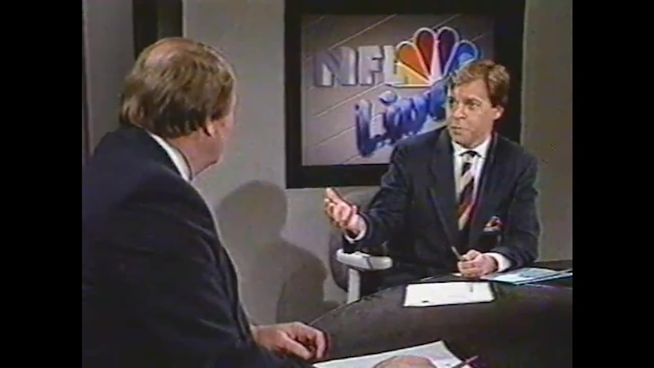 December 6, 1987 - 'NFL Live' Halftime Report with Bob Costas & Paul Maguire