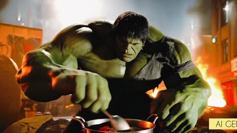 Hulk cooking food 🥘